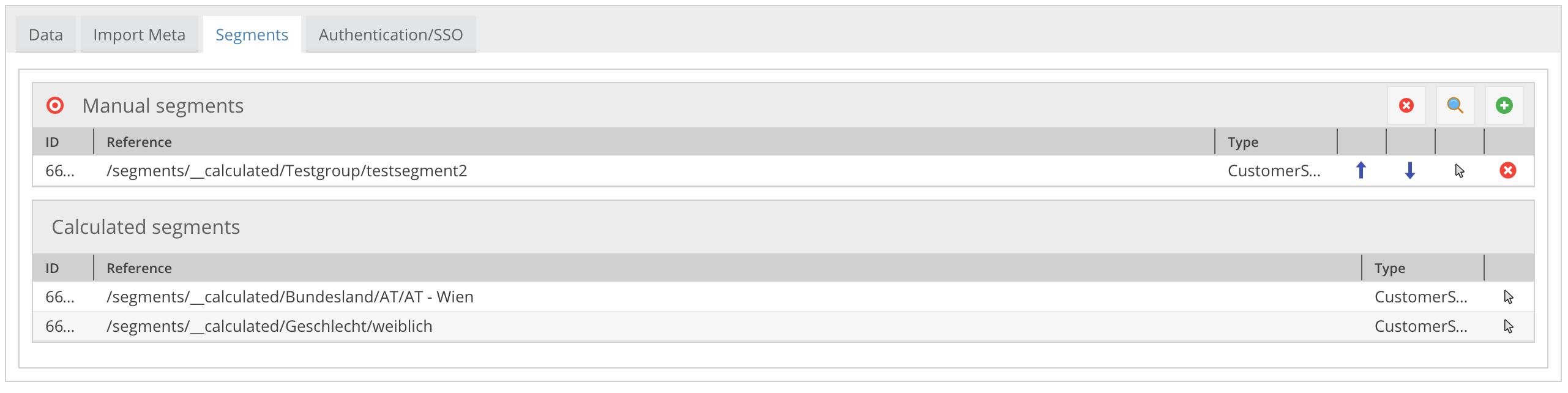 manual vs calculated segments