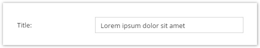 Input Field