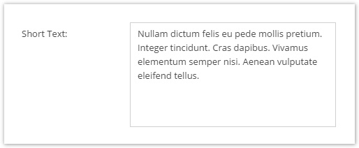 Textarea Field