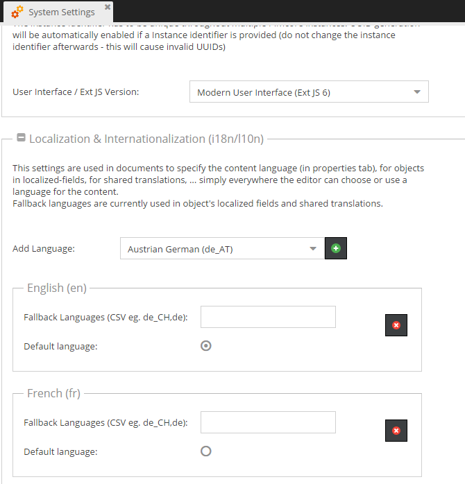 Add languages