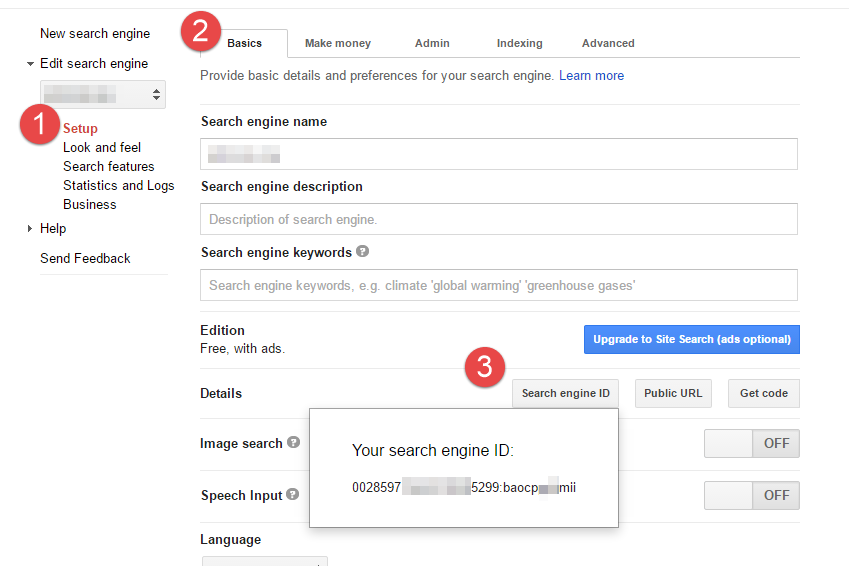 Google CSE Setup