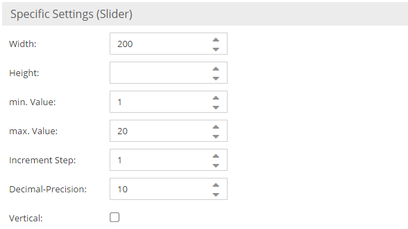 Slider Configuration