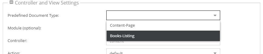 Document type - settings preview