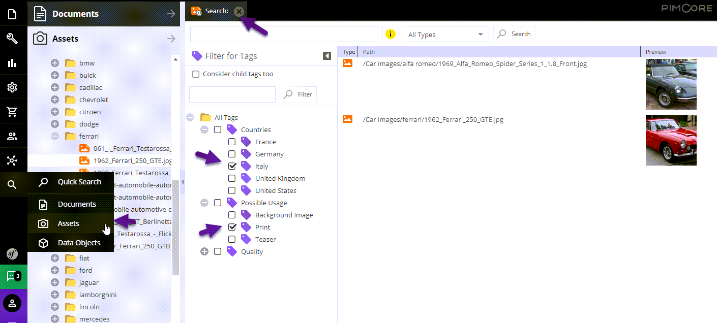 Tags usage