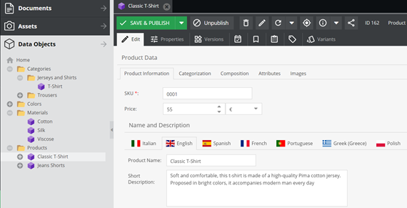 Product entity
