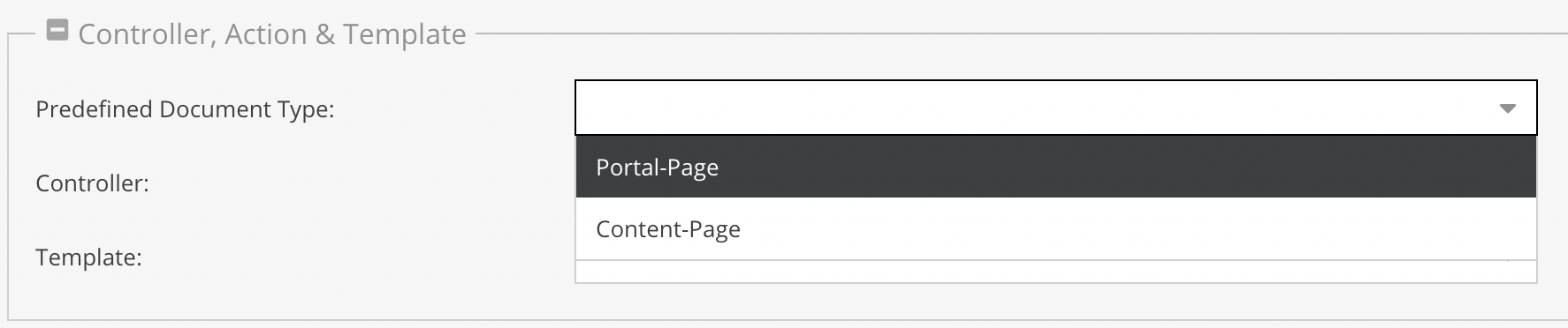 Document type - settings preview