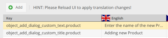 Admin translation configuration