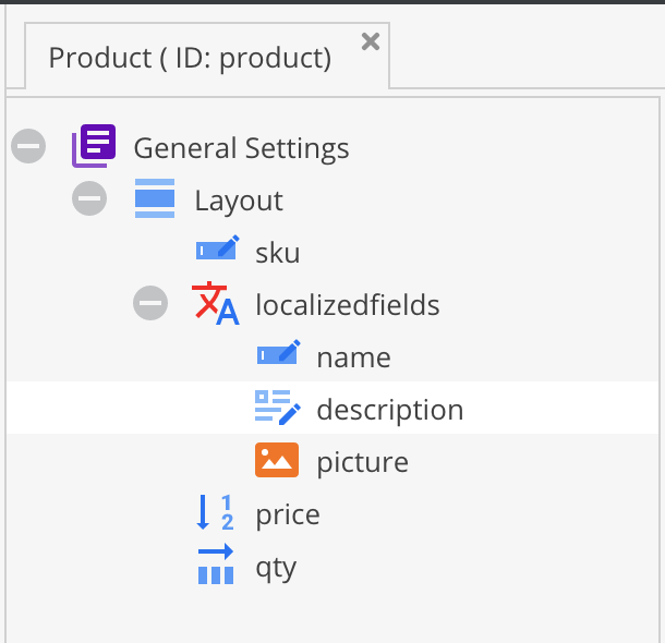 Example product class