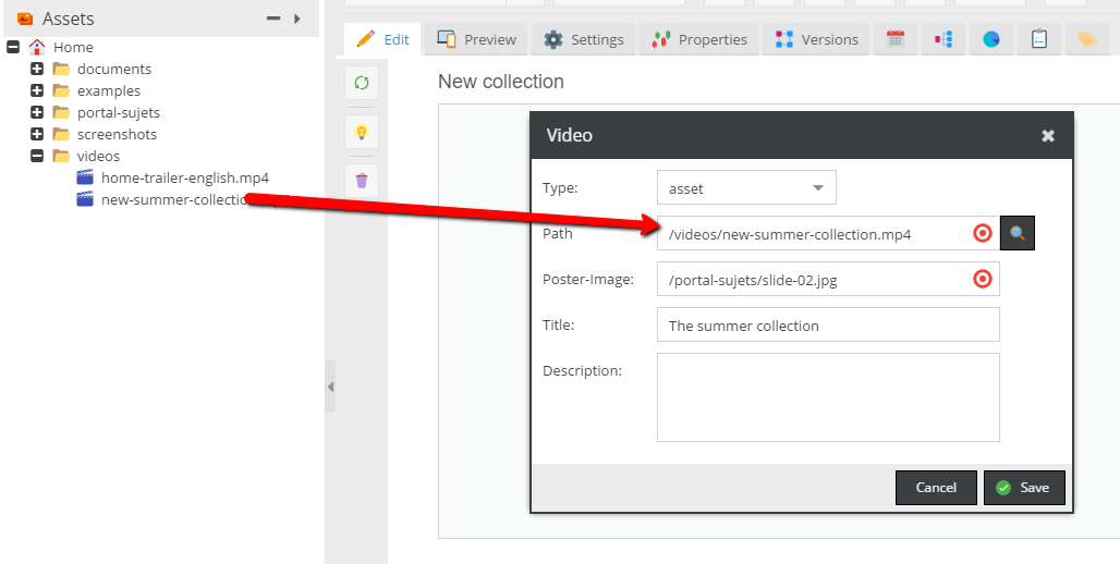 Video editable window - editmode