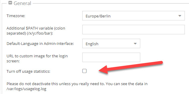 Usage Log Setting