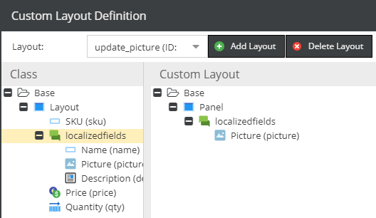 The update picture custom layout