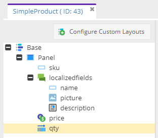 Example product class