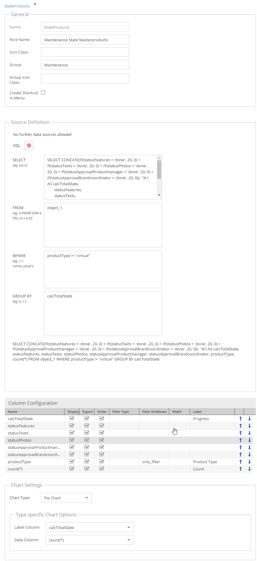 Custom Reports Configuration