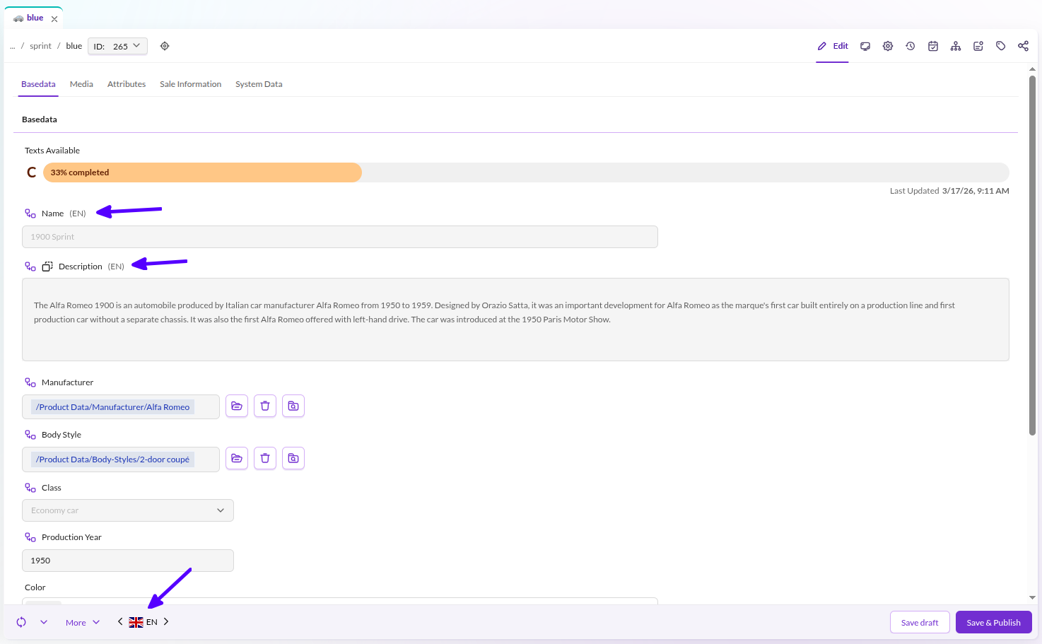 Localized page preview