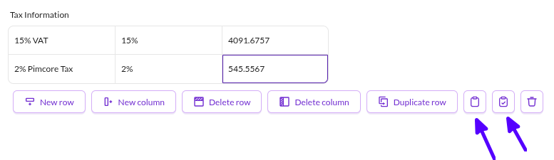 Copy and paste feature