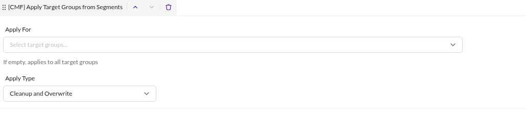 Apply Target Groups from Assigned Customer Segments