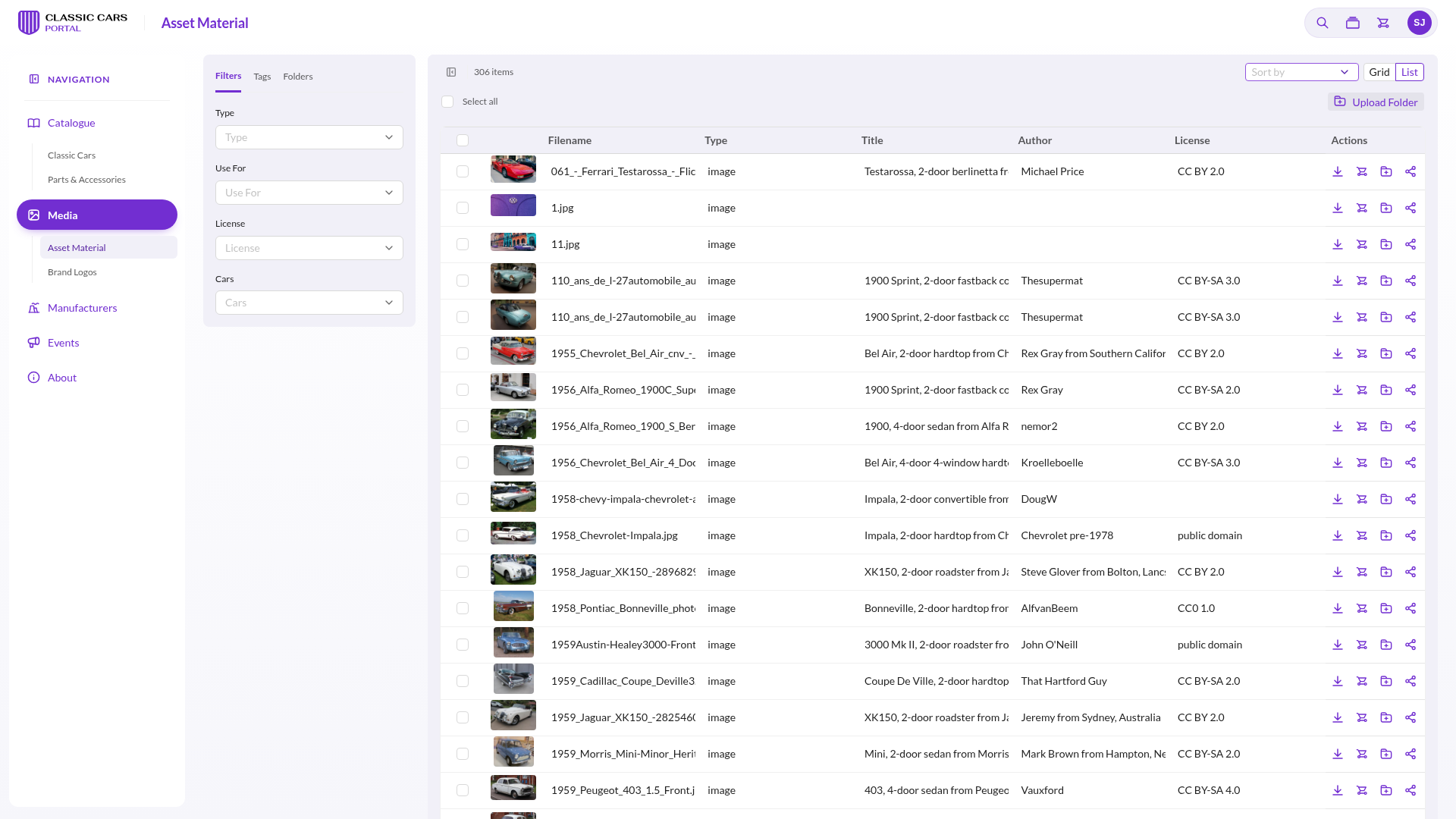 Asset Grid List