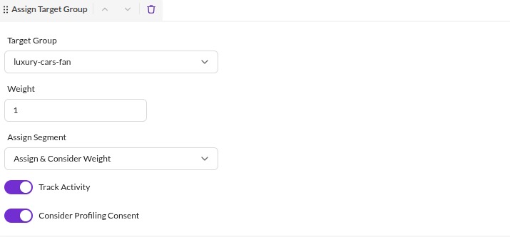 Assign Target Group