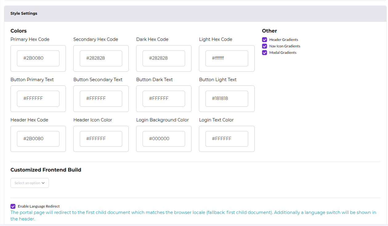 Styling Settings and Frontend Build | Pimcore Development Documentation