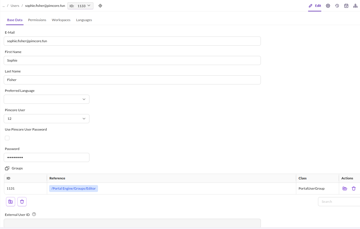 PortalUser Object