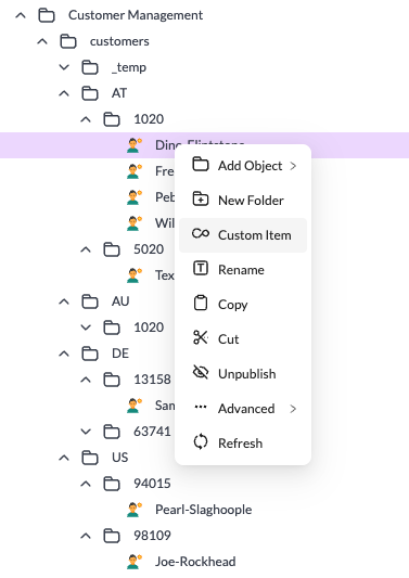 How to Customize Context Menus | Pimcore Development Documentation