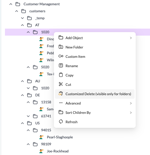 Modified Context Menu Item
