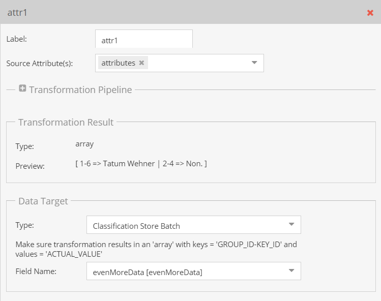 Data Target Classification Store