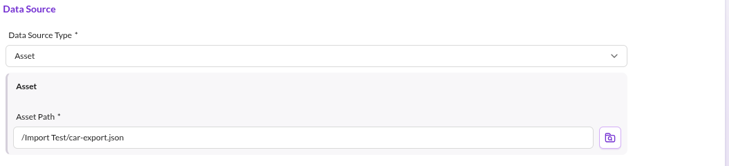 Data Source Asset