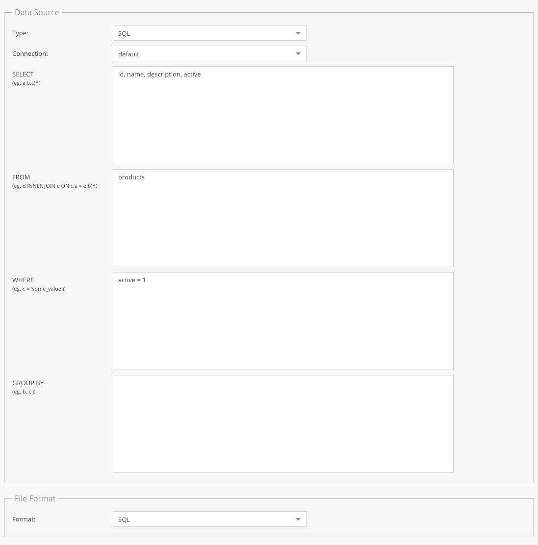 Data Source SQL