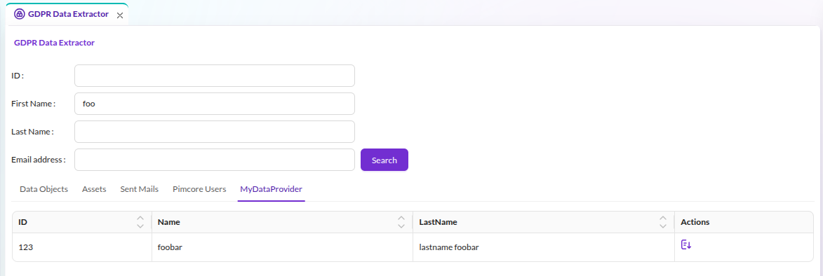 GDPR Data Extractor