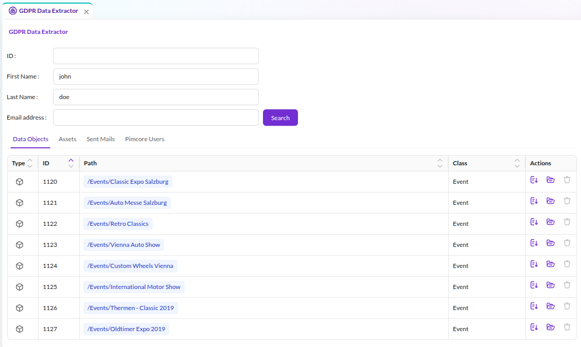 GDPR Data Extractor