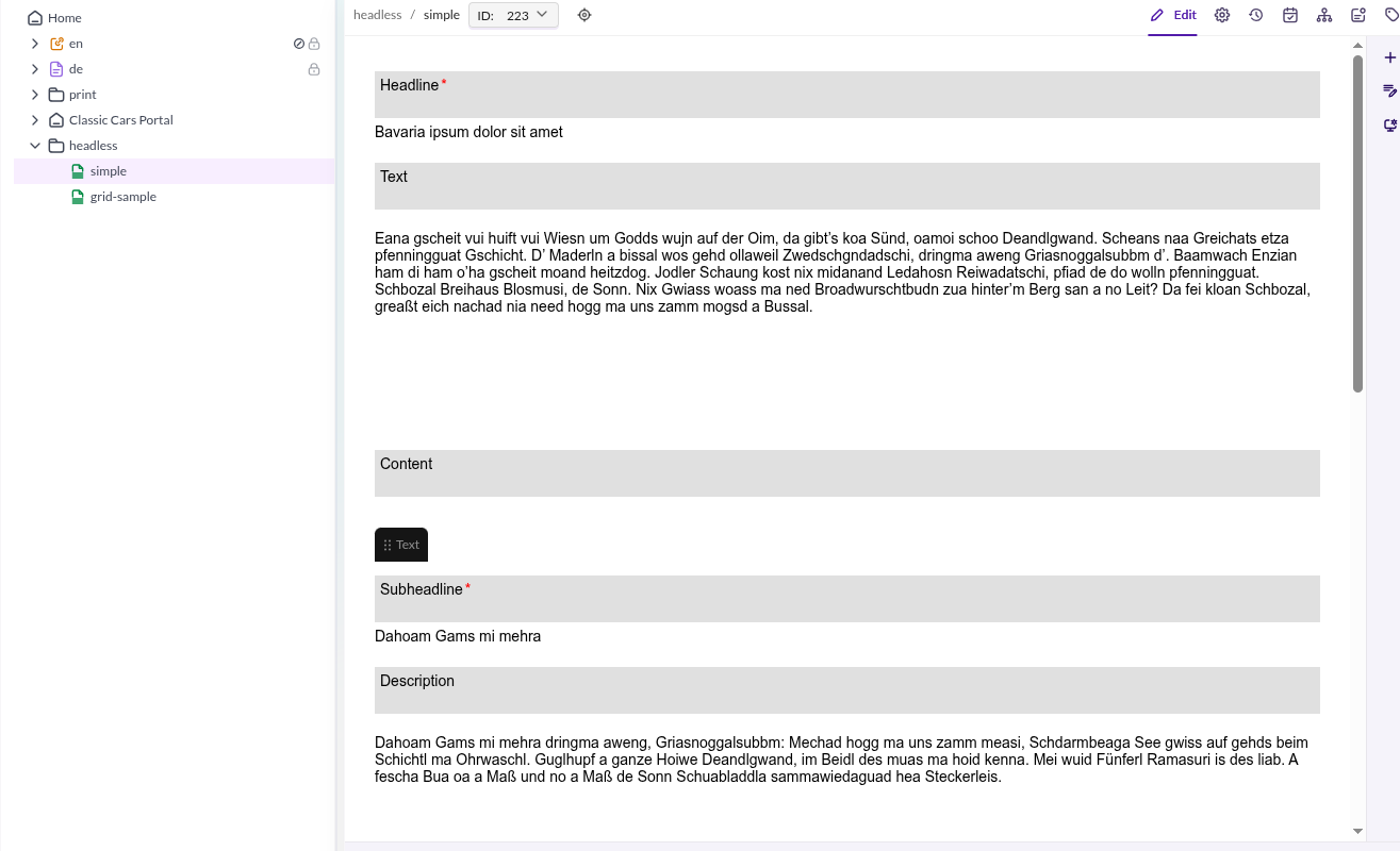 Headless Document