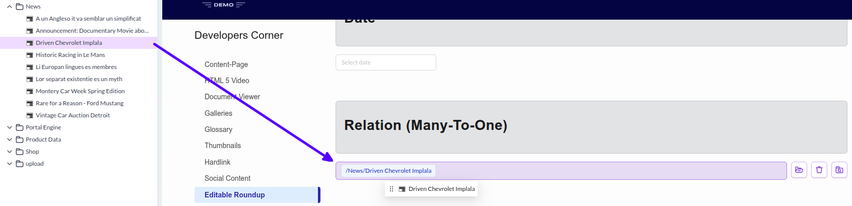 Relation restriction