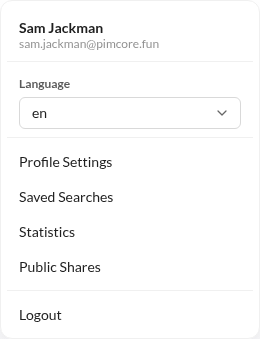 Profile Menu