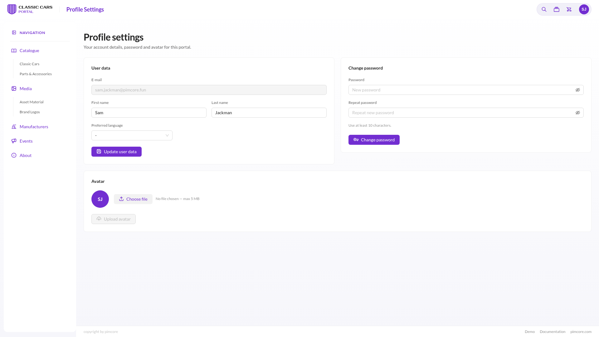 Profile Page