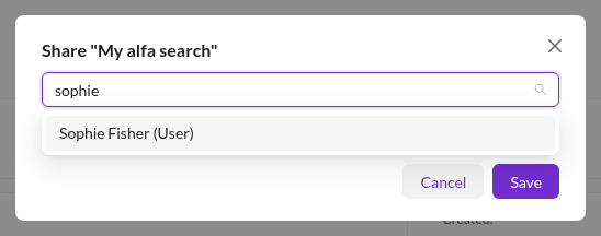 Saved Searches