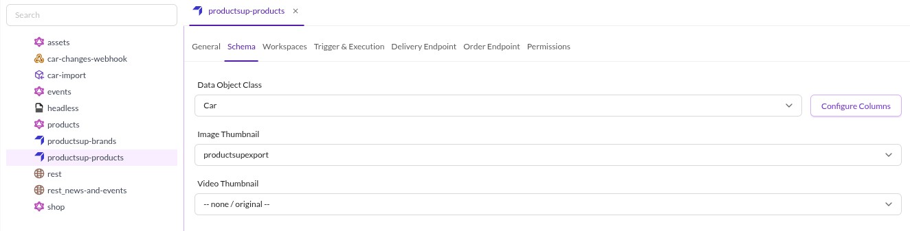 Configure columns