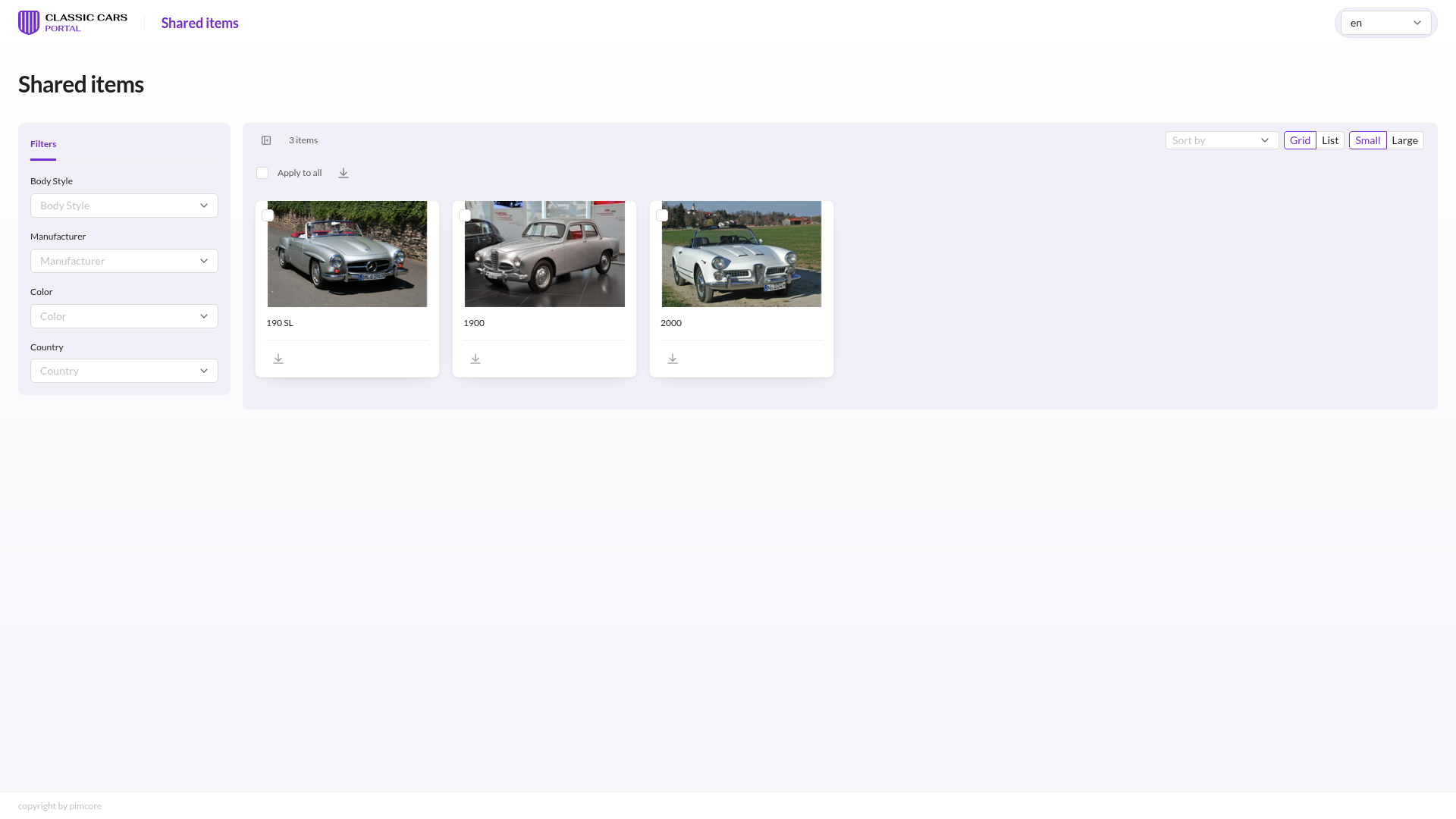 Sharing Listing