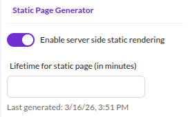 Static Page Detail