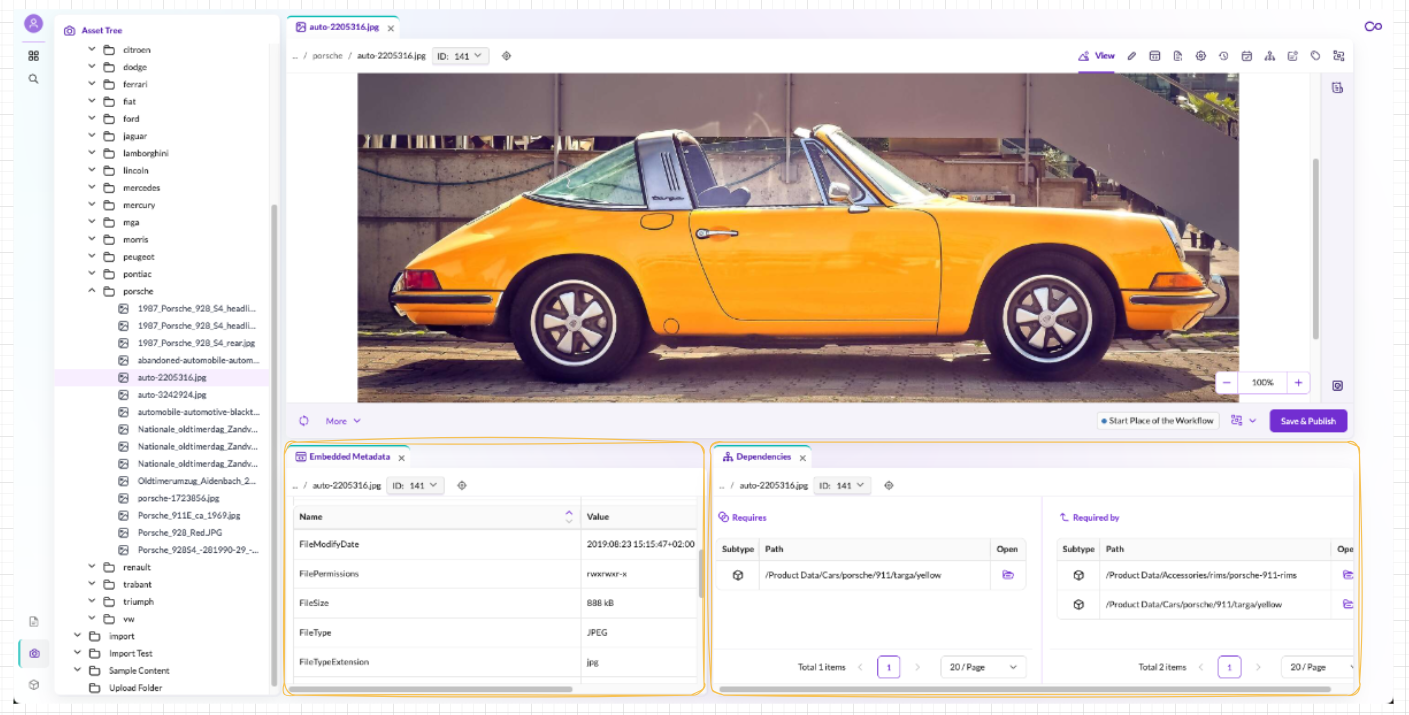 Widgets update based on the currently selected item in the Editor Area