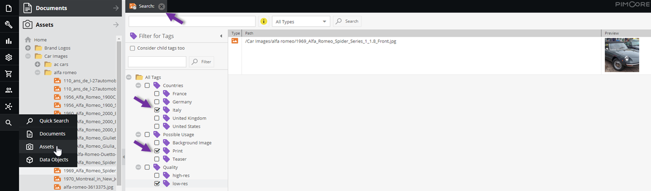 Tags usage