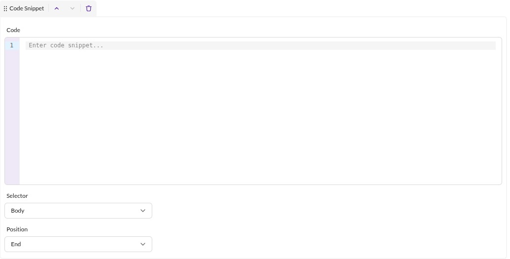 Targeting Rule Code Snippet Action