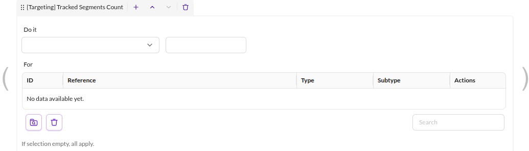 Tracked Segments Count