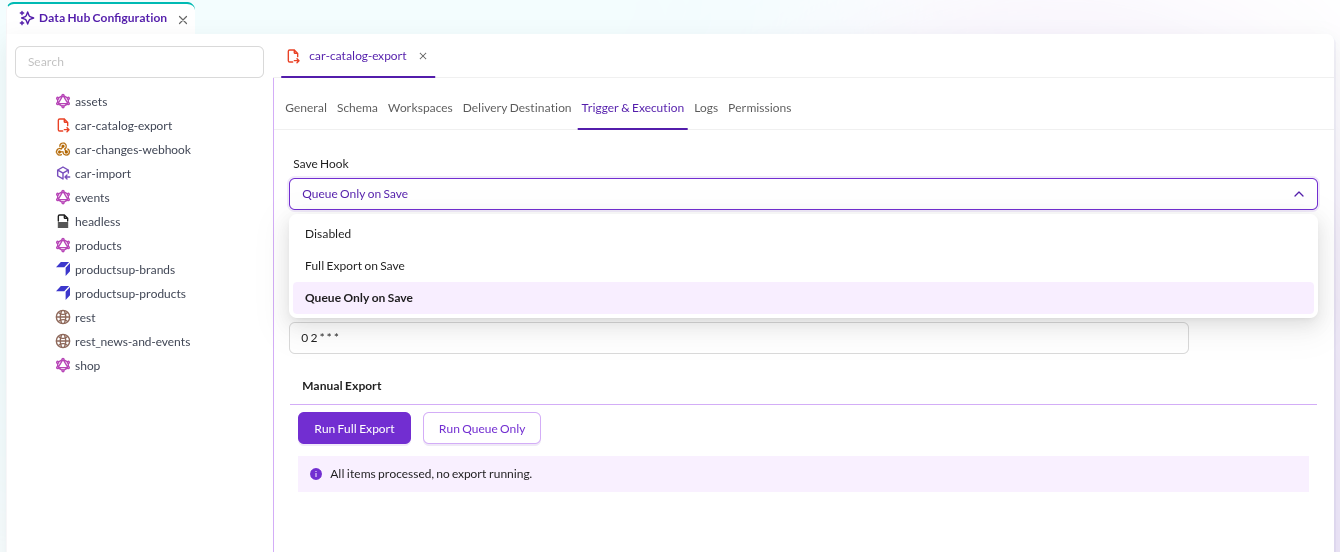 Trigger &amp; Execution tab