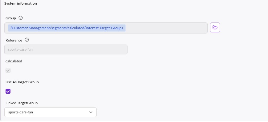 Use As Target Group