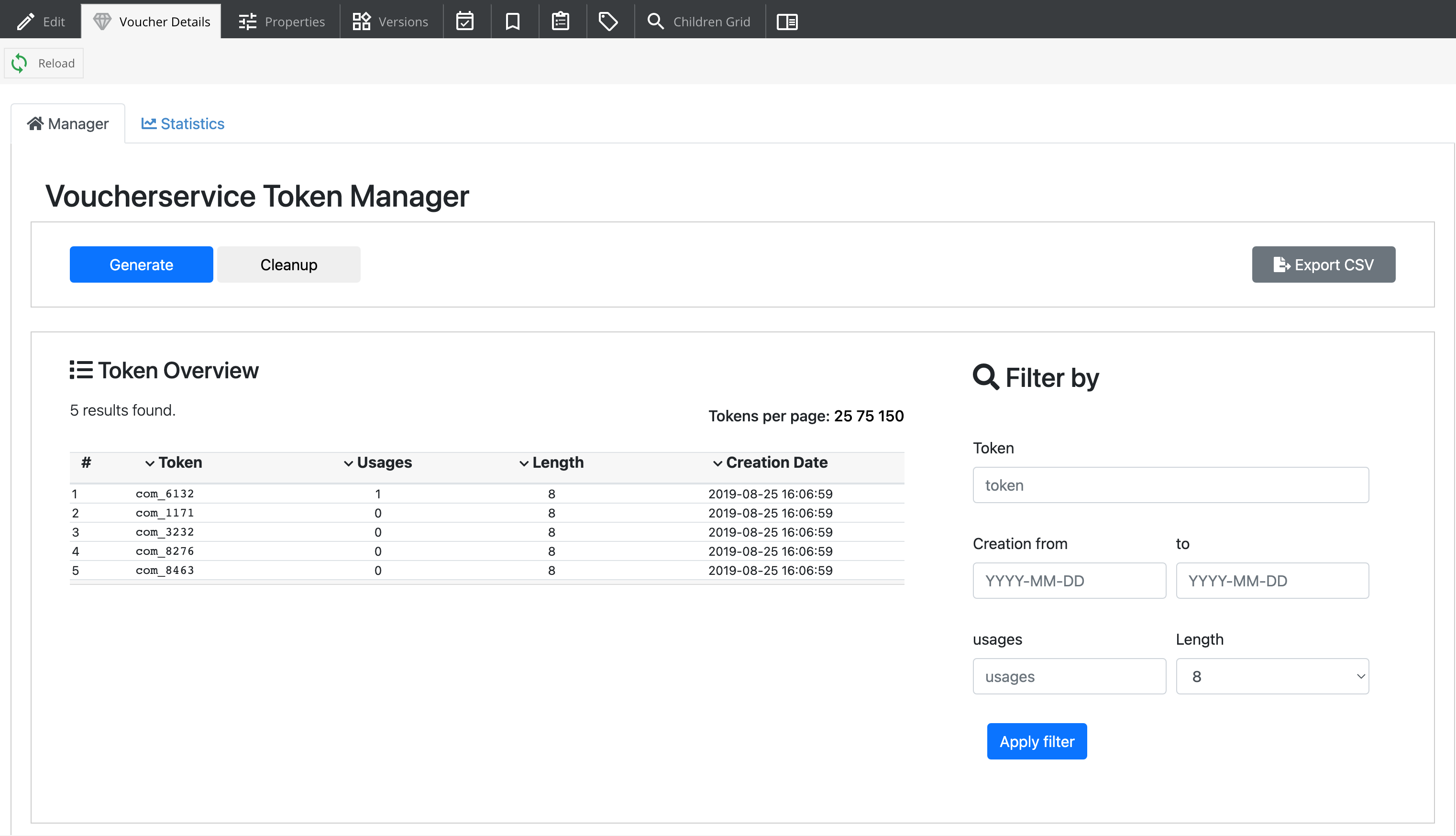 Create Tokens Pattern