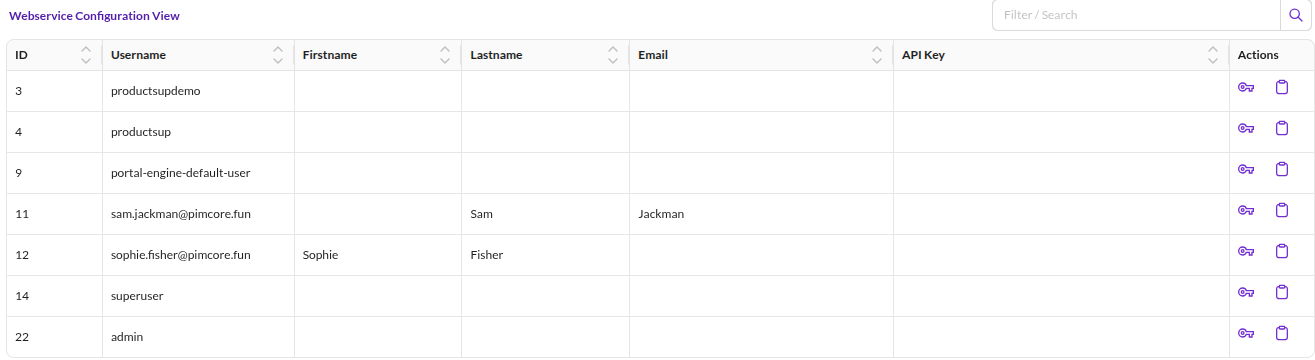 Webservice Configuration