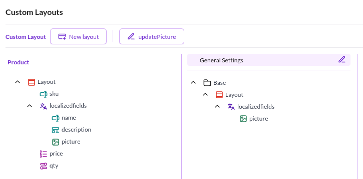 The update picture custom layout